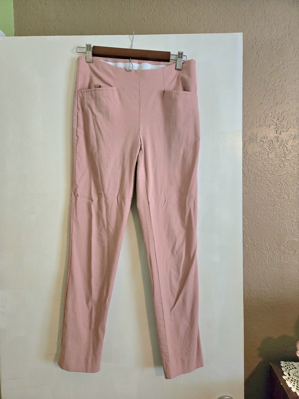 Van Heusen Blush Pink Straight-Leg Pull-On Pants